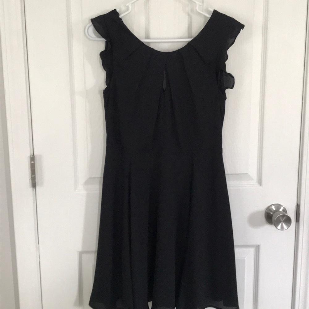 Express flutter sleeve skater dress